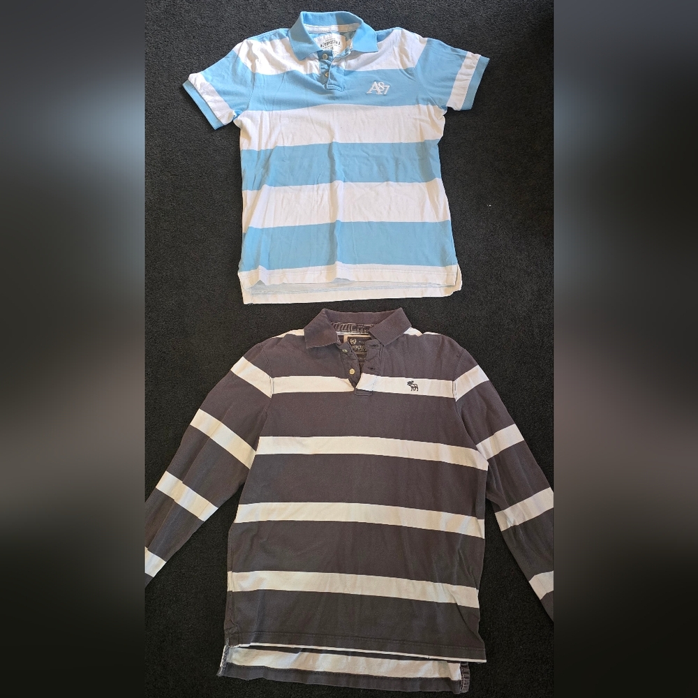 Striped Long Sleeve Polo Shirt